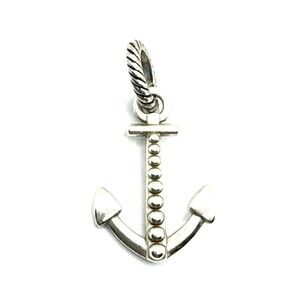 Brighton Anchor Decorated Ship Boat Sea Ocean Silver Pendant Custom Charm